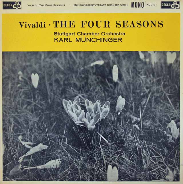 バルヒェット＆ミュンヒンガーのヴィヴァルディ/「四季」　英ACE of CLUBS(DECCA)　3213　LP レコード