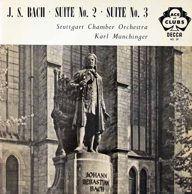 ミュンヒンガーのバッハ/管弦楽組曲第2、3番　英ACE of CLUBS（DECCA）　3513　LP レコード
