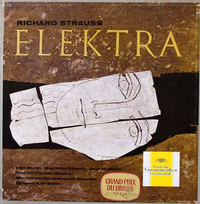 【独最初期盤】　ベームのR.シュトラウス/「エレクトラ」全曲　独DGG　3513　LP レコード