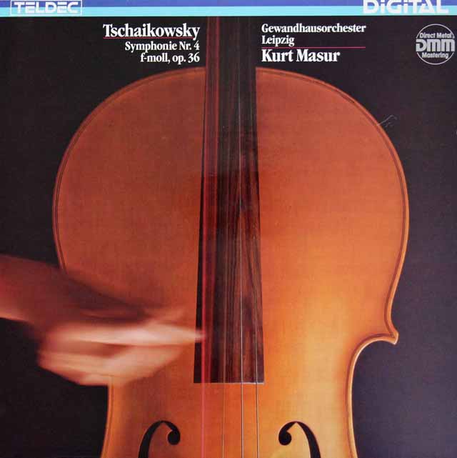 マズアのチャイコフスキー/交響曲第4番　独TELDEC  3214　LP レコード