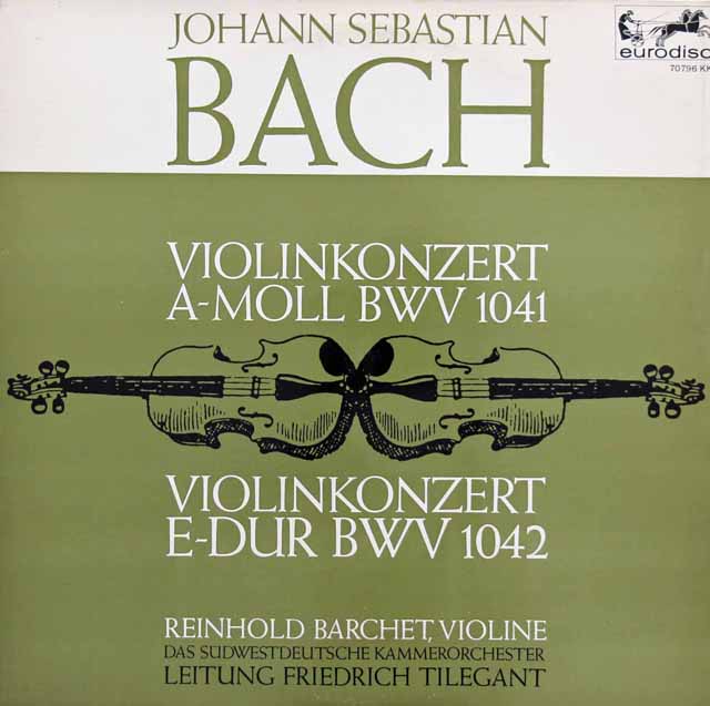 バルヒェット&ティーレガントのバッハ/ヴァイオリン協奏曲第1&2番　独eurodisc　3215　LP レコード