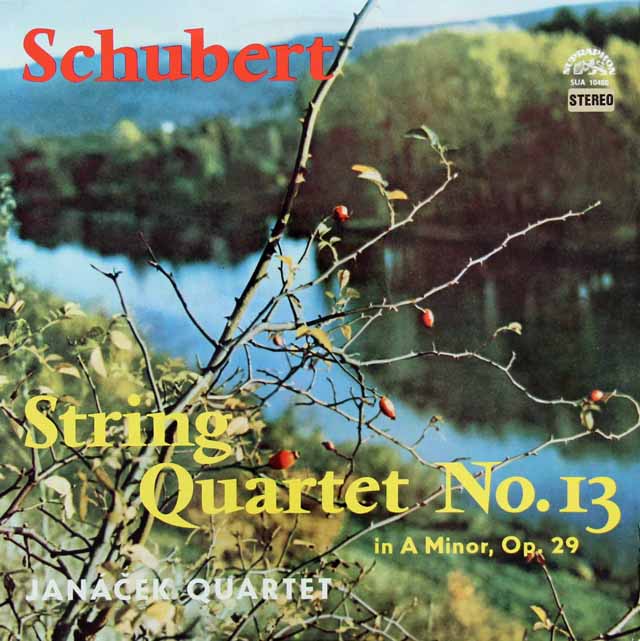 ヤナーチェク四重奏団のシューベルト/弦楽四重奏曲第13番「ロザムンデ」　チェコスロヴァキアSUPRAPHON　3724　LP レコード