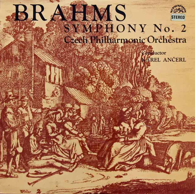 アンチェルのブラームス/交響曲第2番　チェコスロヴァキアSUPRAPHON　3215　LP レコード