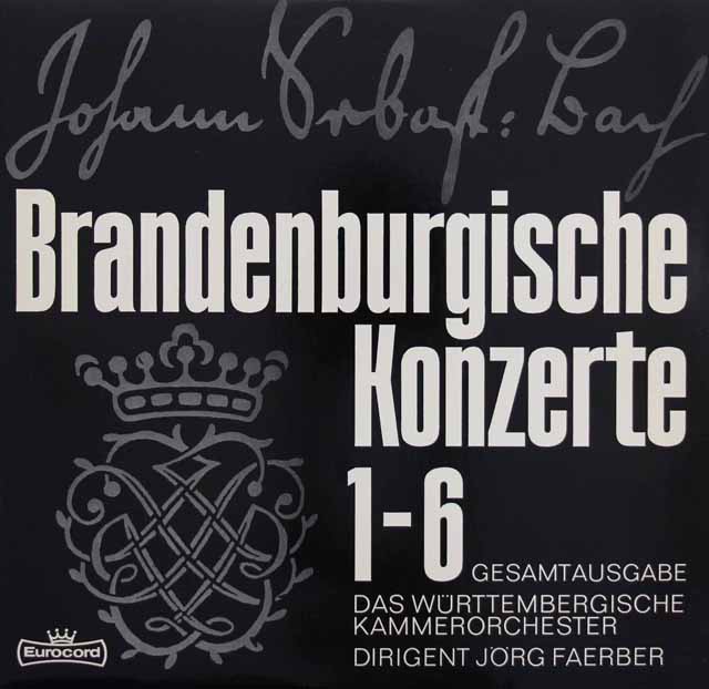 ラウテンバッハー、フェルバーらのバッハ/ブランデンブルク協奏曲　独Eurocord　3724　LP レコード