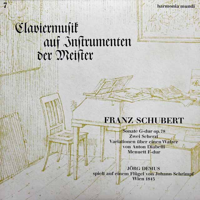 デームスのシューベルト/ピアノソナタ第18番ほか　独HM　3215　LP レコード