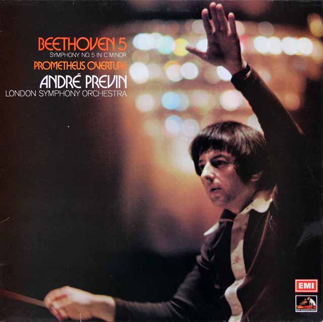 【オリジナル盤】　プレヴィンのベートーヴェン/交響曲第5番「運命」ほか　英EMI　3215　LP レコード