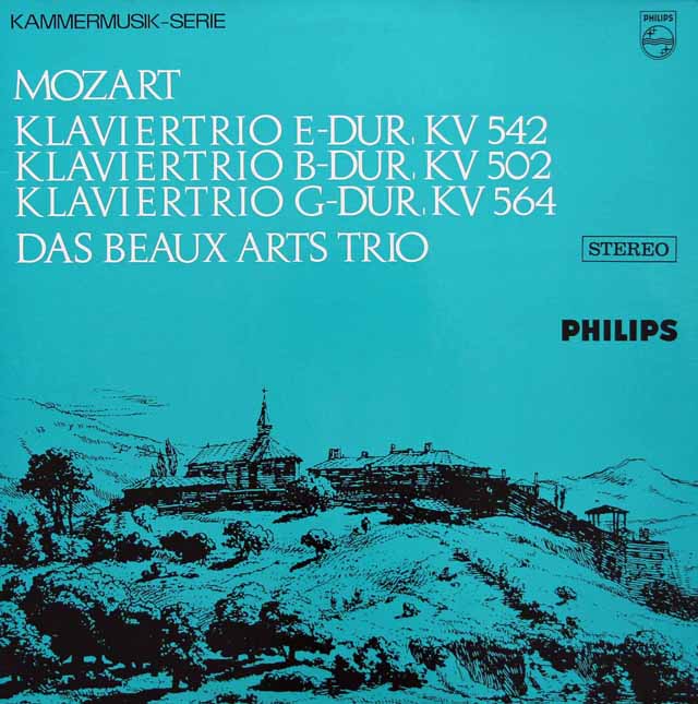 ボザール・トリオのモーツァルト/ピアノ三重奏曲第5、4、7番　蘭PHILIPS　3215　LP レコード