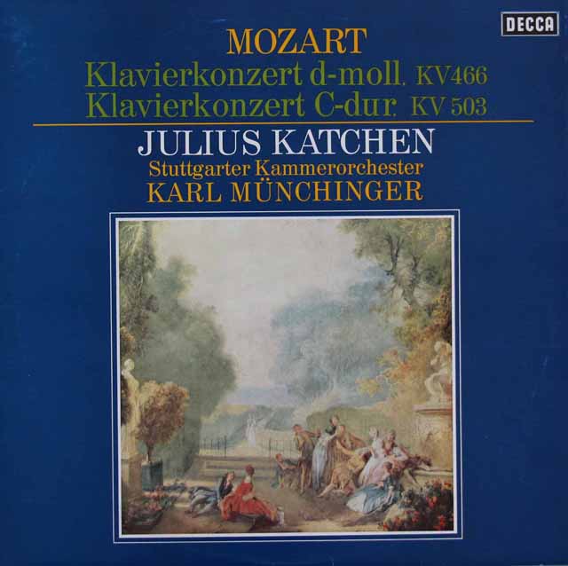 カッチェン、ミュンヒンガーのモーツァルト/ピアノ協奏曲第20番、25番　独DECCA　3595　LP レコード