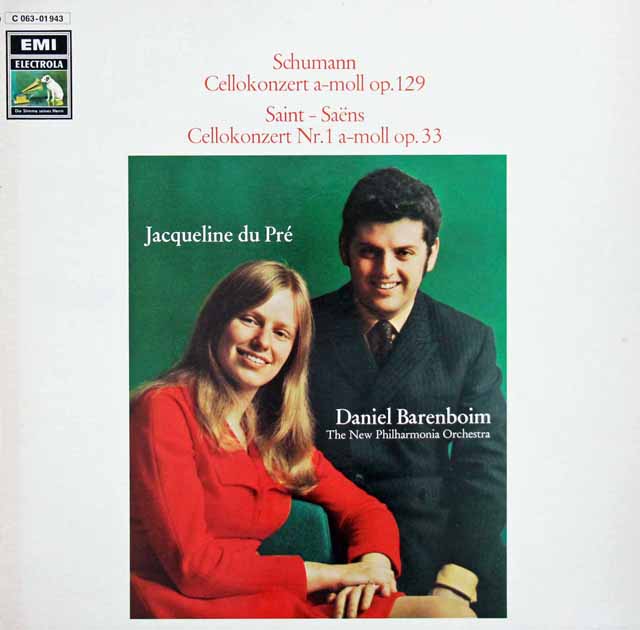 デュ・プレ、バレンボイムのシューマン/チェロ協奏曲ほか　独EMI　3216　LP レコード