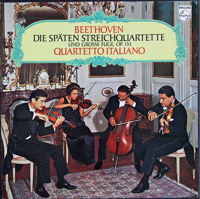 イタリア四重奏団のベートーヴェン/後期弦楽四重奏曲集　蘭PHILIPS　3724　LP レコード
