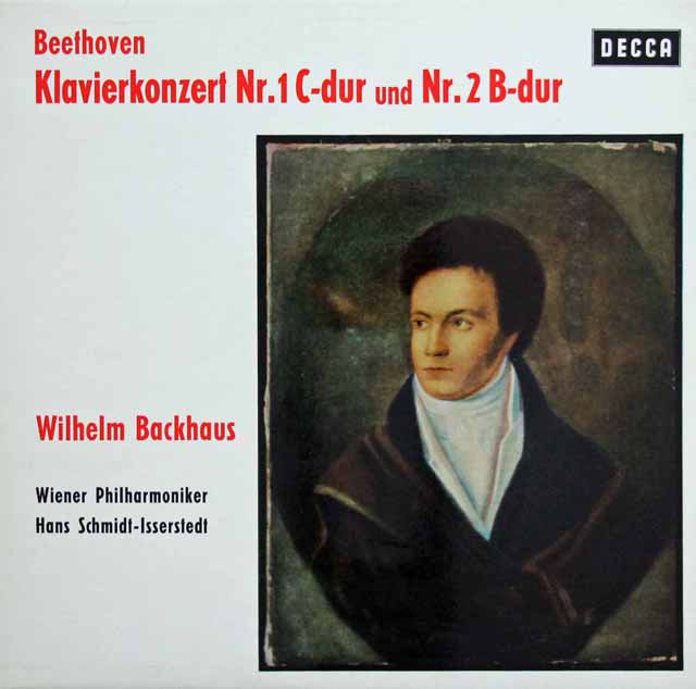 バックハウス、イッセルシュテットのベートーヴェン/ピアノ協奏曲第1、2番　独DECCA　3217　LP レコード