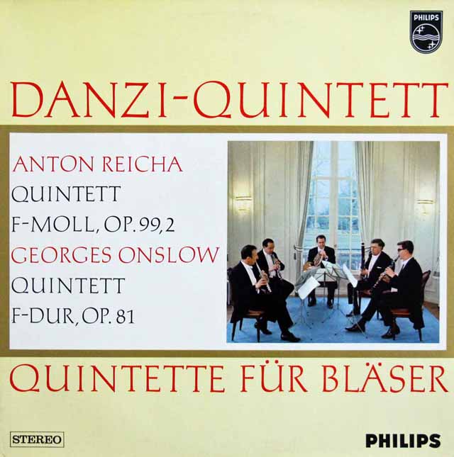 ダンツィ五重奏団のライヒャ&オンスロー/管楽のための五重奏曲集　蘭PHILIPS　3218　LP レコード