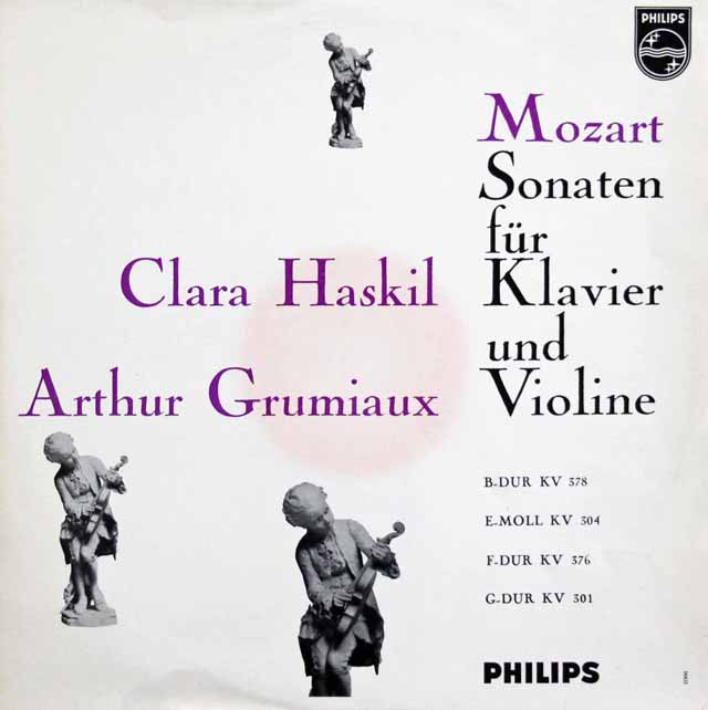 グリュミオー&ハスキルのモーツァルト/ヴァイオリンソナタ集　蘭PHILIPS　3218　LP レコード