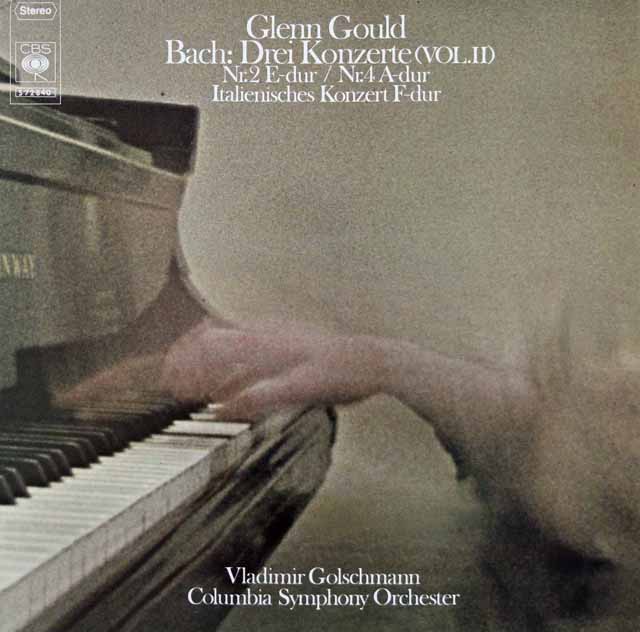 グールド&ゴルシュマンのバッハ/ピアノ協奏曲第2、4番&イタリア協奏曲　独CBS　3218　LP レコード