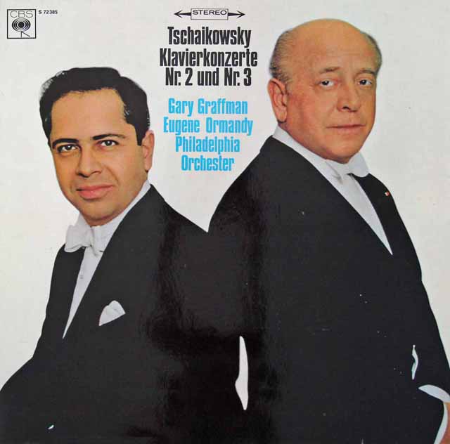グラフマン、オーマンディのチャイコフスキー/ピアノ協奏曲第2、3番　独CBS　3725　LP レコード