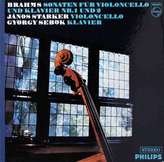 シュタルケル、シェベークのブラームス/チェロソナタ第1、2番　蘭PHILIPS　3726　LP レコード