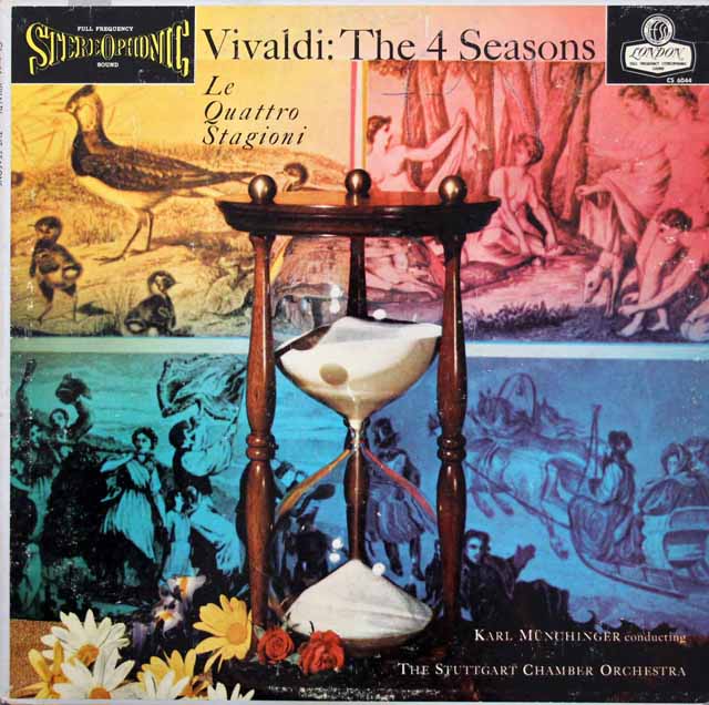 【ブルー・バック・ジャケット】　ミュンヒンガーのヴィヴァルディ/「四季」　英LONDON　3219　LP レコード
