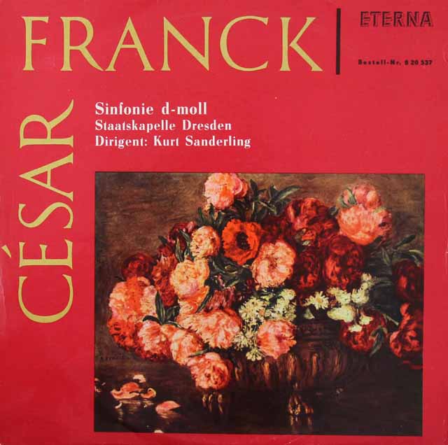 ザンデルリンクのフランク/交響曲 ニ短調　独ETERNA　3594　LP レコード