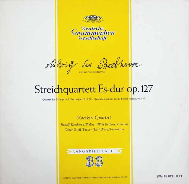 ケッケルト四重奏団のベートーヴェン/弦楽四重奏曲第12番　独DGG　3522　LP レコード