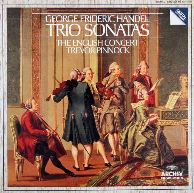 ピノックのヘンデル/トリオ・ソナタほか　独ARCHIV　3522　LP レコード