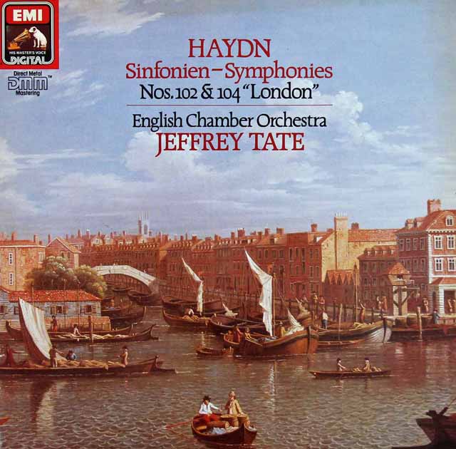 テイトのハイドン/交響曲第102番、104番「ロンドン」　独EMI　3522　LP レコード