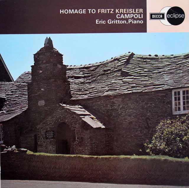 カンポリ、グリットンのクライスラーへのオマージュ　英DECCA　3522　LP レコード