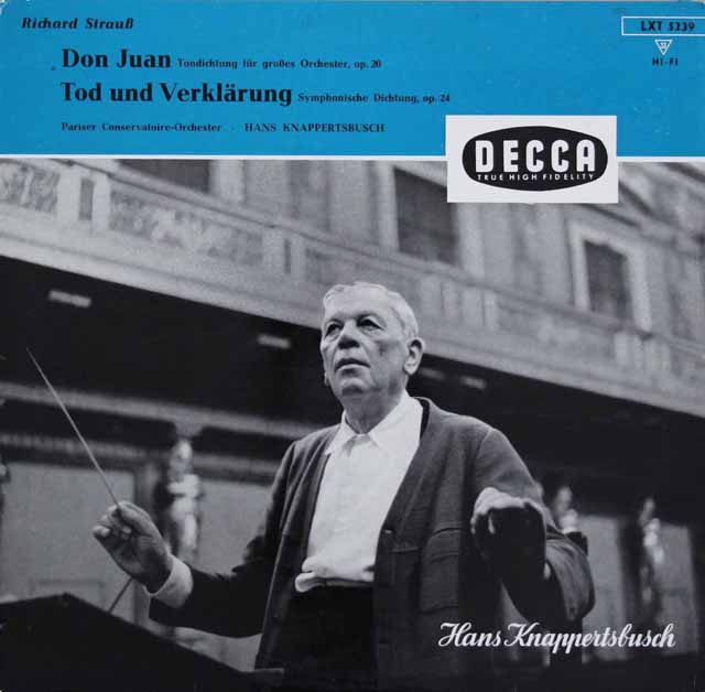 クナッパーツブッシュのR.シュトラウス/交響詩「ドンファン」、「死と浄化」　独DECCA　3522　LP レコード