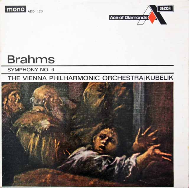 【モノラル】　クーベリックのブラームス/交響曲第4番　英Ace or Diamonds (DECCA)　3221　LP レコード