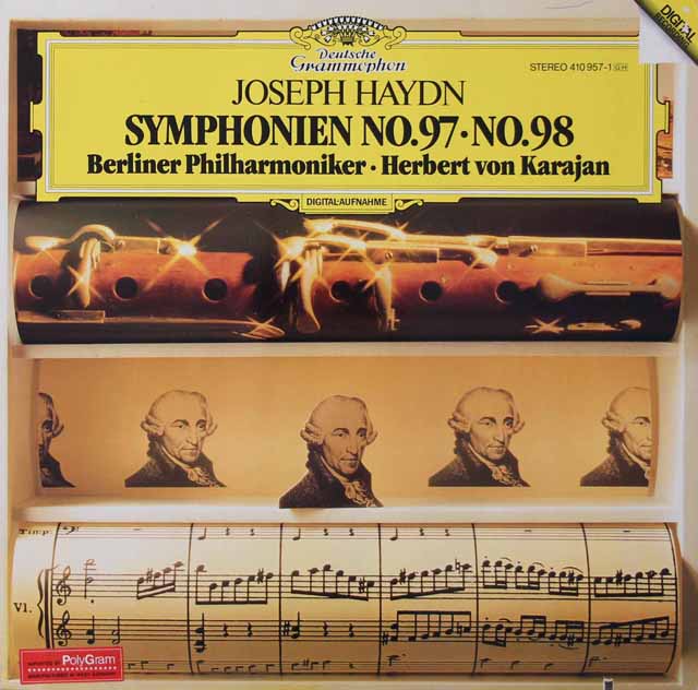 カラヤンのハイドン/交響曲第97、98番　独DGG　3730　LP レコード