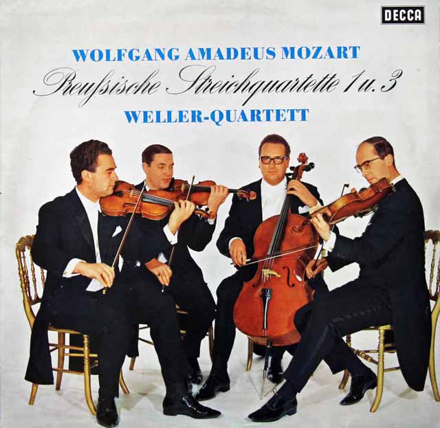 ウェラー四重奏団のモーツァルト/弦楽四重奏曲第21、23番　独DECCA　3731　LP レコード