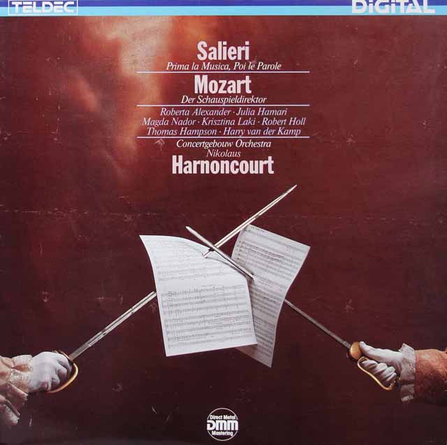 アーノンクールのサリエリ/「はじめに音楽、次に言葉」、モーツァルト/「劇場支配人」　独TELDEC　3731　LP レコード