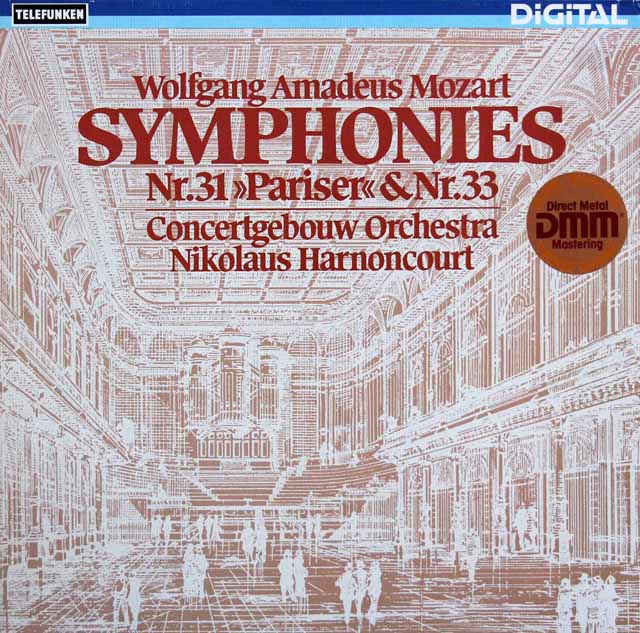 アーノンクールのモーツァルト/交響曲第31番「パリ」、第33番　独TELEFUNKEN　3704　LP レコード