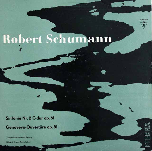 【独初期盤・モノラル】コンヴィチュニーのシューマン/交響曲第2番ほか　独ETERNA　3223　LP レコード