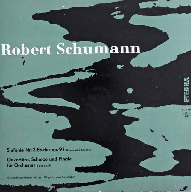 【独初期盤・モノラル】コンヴィチュニーのシューマン/交響曲第3番「ライン」ほか　独ETERNA　3223　LP レコード