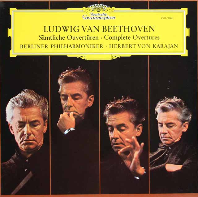 カラヤンのベートーヴェン/序曲集　独DGG　3592　LP レコード