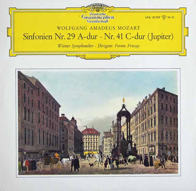 【モノラル】　フリッチャイのモーツァルト/交響曲第29、41番「ジュピター」　独DGG　3705　LP レコード