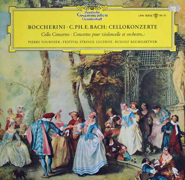 【モノラル】　フルニエ、バウムガルトナーのボッケリーニ/チェロ協奏曲ほか　独DGG　3531　LP レコード