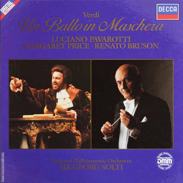 ショルティのヴェルディ/「仮面舞踏会」全曲　独DECCA　3531　LP レコード