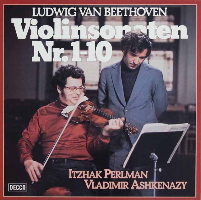 パールマン、アシュケナージのベートーヴェン/ヴァイオリンソナタ全集　独DECCA　3532　LP レコード