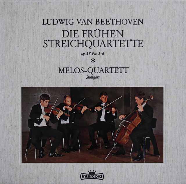 メロス四重奏団のベートーヴェン/初期弦楽四重奏曲集　独Intercord　3532　LP レコード