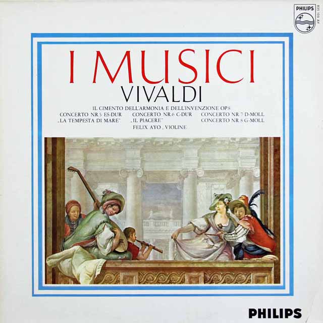 アーヨ&イ・ムジチのヴィヴァルディ/「和声と創意の試み」より「海の嵐」ほか　蘭PHILIPS　3227　LP レコード