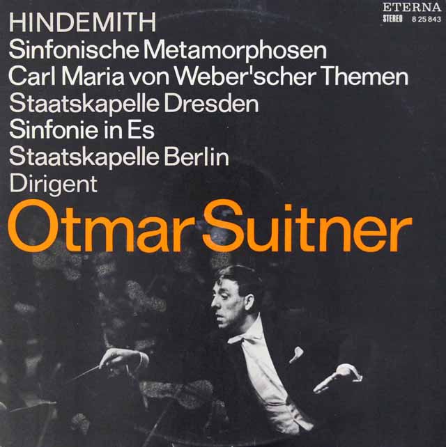 スウィトナーのヒンデミット/ウェーバーの主題による交響的変容、交響曲変ホ調　独ETERNA　3708　LP レコード