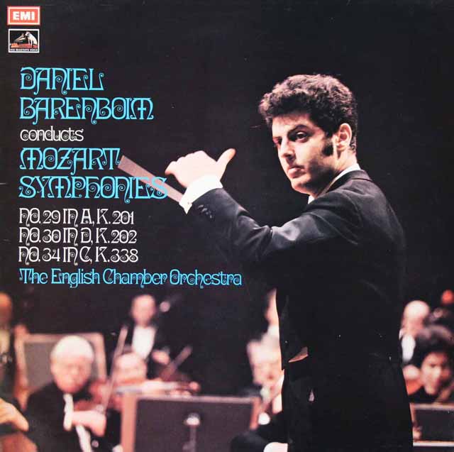 【オリジナル盤】　バレンボイムのモーツァルト/交響曲第29、30、34番　英EMI　3228　LP レコード