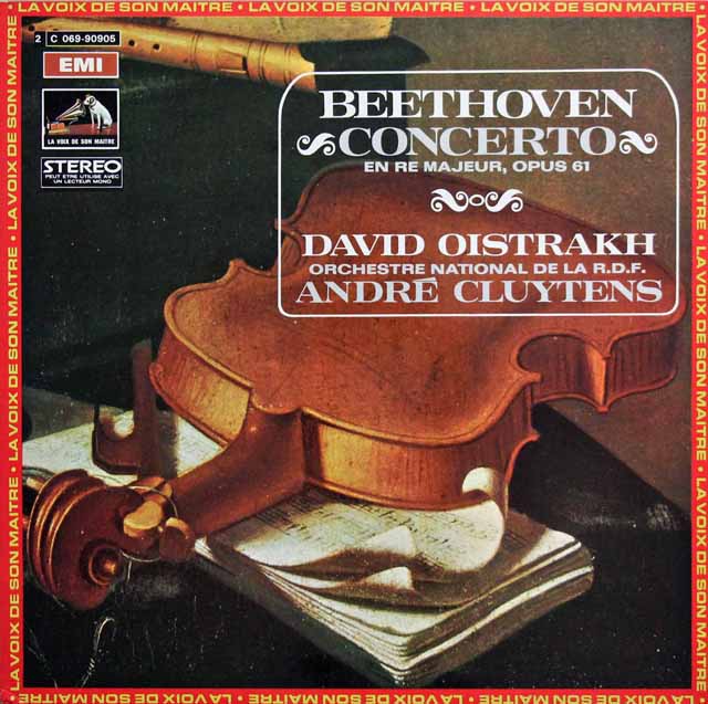 オイストラフ、クリュイタンスのベートーヴェン/ヴァイオリン協奏曲　仏EMI(VSM)　3229　LP レコード