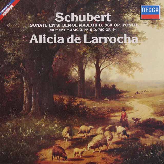 ラローチャのシューベルト/ピアノソナタ第21番ほか　仏DECCA　3801　LP レコード