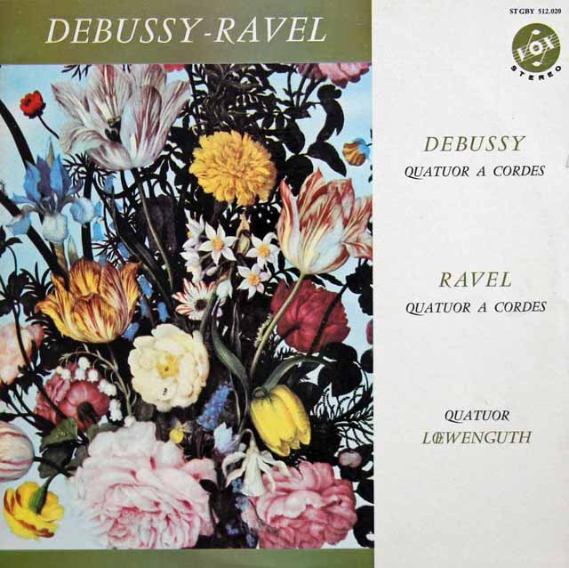 レーヴェングート四重奏団のドビュッシー&ラヴェル弦楽四重奏曲集　仏VOX　3229　LP レコード