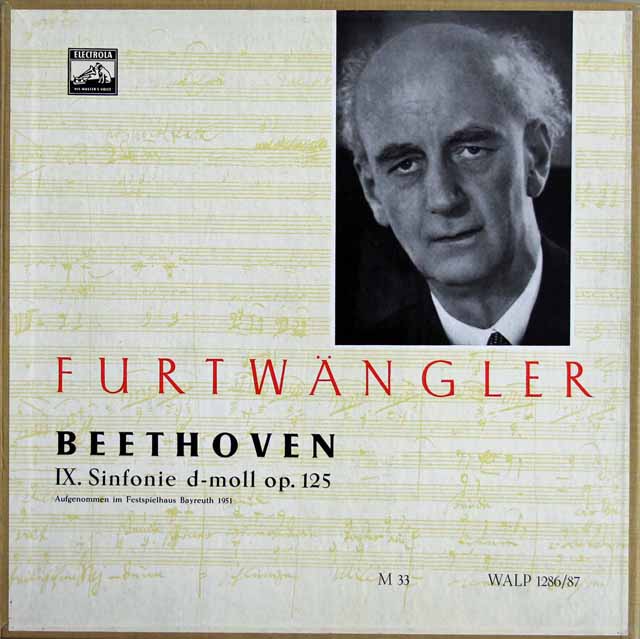 【独最初期盤】　フルトヴェングラーのベートーヴェン/交響曲第9番　独EMI　3230　LP レコード