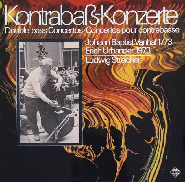 シュトライヒャーのヴァンハル/コントラバス協奏曲ほか　独TELEFUNKEN　3230　LP レコード