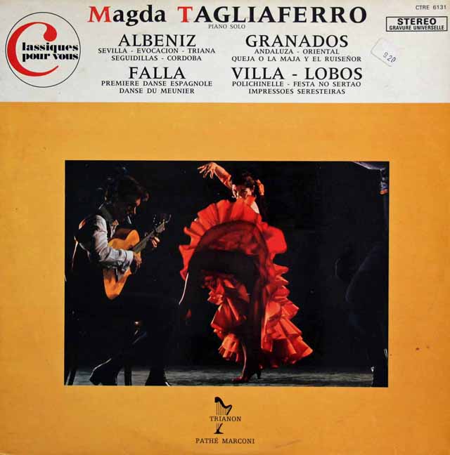 LP レコード タリアフェッロのファリャ/「スペイン舞曲」ほか 仏TRIANON 3699