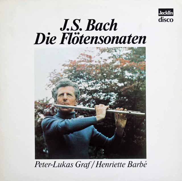 グラーフ、バルべ&コッホのバッハ/フルート・ソナタ集　スイスJecklin　3230　LP レコード